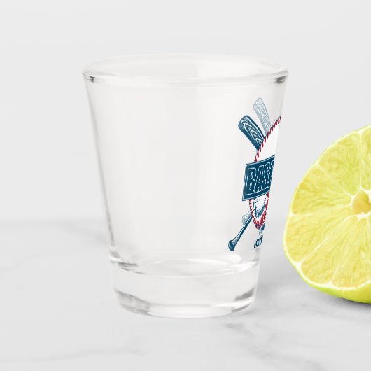 Individuelle Name Baseball Schnapsglas (Links)