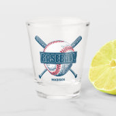 Individuelle Name Baseball Schnapsglas (Vorderseite)
