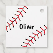 INDIVIDUELLE NAME Baseball Seams Baseball Kunst, D Geschenkanhänger (Rückseite)