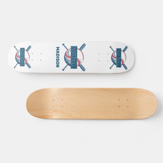 Individuelle Name Baseball Skateboard (Horizontal)