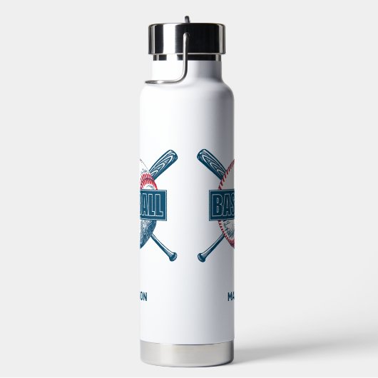 Individuelle Name Baseball Trinkflasche (rechts)