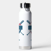 Individuelle Name Baseball Trinkflasche (Links)