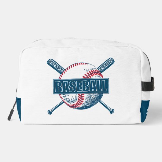Individuelle Name Baseball Waschbeutel (Rückseite)