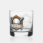 Individuelle Name Baseball Whiskyglas (Rückseite)