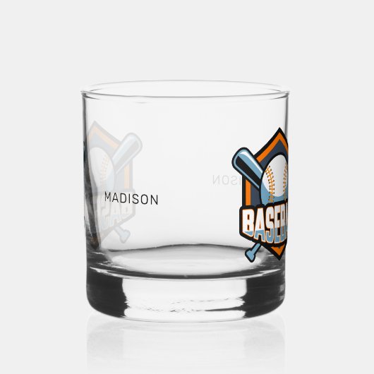 Individuelle Name Baseball Whiskyglas (Rechts)