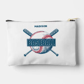 Individuelle Name Baseball Zubehörtasche (Rückseite)