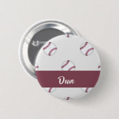 Individuelle Name-Baseballgraumuster Button (Vorne & Hinten)