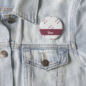 Individuelle Name-Baseballgraumuster Button (Beispiel)