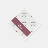 Individuelle Name-Baseballgraumuster Serviette (Ecke)