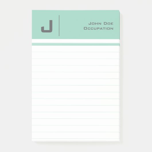 Individuelle Name Basic Clean Einfach Minimalistis Post-it Klebezettel (Vorderseite)