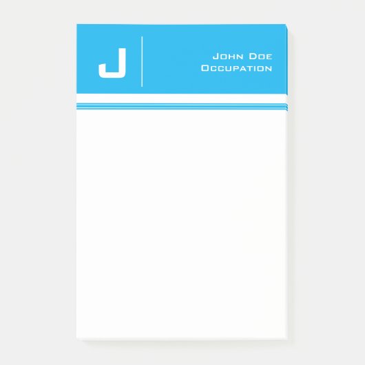 Individuelle Name Basic Clean Einfach Minimalistis Post-it Klebezettel (Vorderseite)