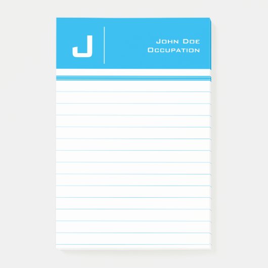 Individuelle Name Basic Clean Einfach Minimalistis Post-it Klebezettel (Vorderseite)