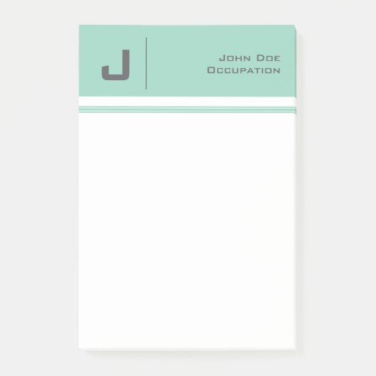 Individuelle Name Basic Clean Einfach Minimalistis Post-it Klebezettel (Vorderseite)