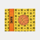 Individuelle Name Basketball Fleecedecke (Vorderseite (Horizontal))