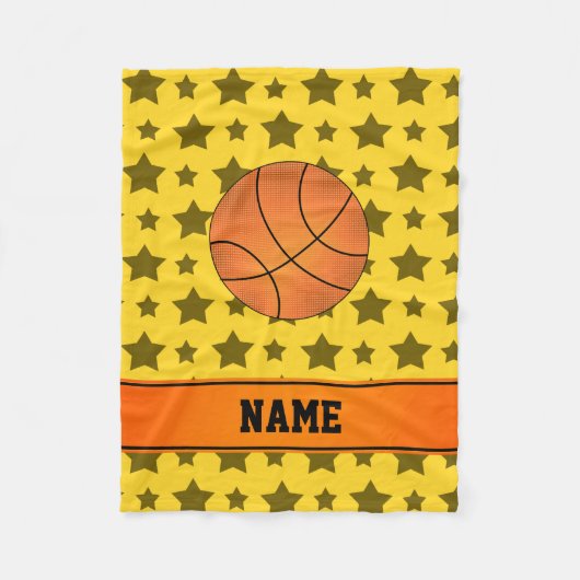 Individuelle Name Basketball Fleecedecke (Vorderseite)