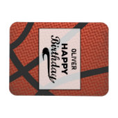 Individuelle Name Basketball Geburtstag Große Grun Magnet (Horizontal)