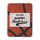 Individuelle Name Basketball Geburtstag Große Grun Magnet (Vertikal)