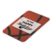Individuelle Name Basketball Geburtstag Große Grun Magnet (Linke Seite)
