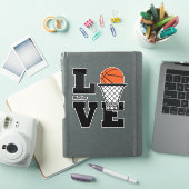 Individuelle Name Basketball Liebe Aufkleber (iPad Hülle)