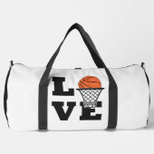 Individuelle Name Basketball Liebe Duffle Bag (Vorderseite)
