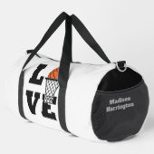 Individuelle Name Basketball Liebe Duffle Bag (Rechte Ecke)