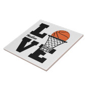 Individuelle Name Basketball Liebe Fliese (Seite)