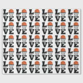 Individuelle Name Basketball Liebe Geschenkpapier (Flach)
