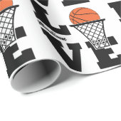 Individuelle Name Basketball Liebe Geschenkpapier (Rolleneckpunkt)