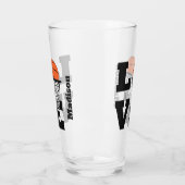 Individuelle Name Basketball Liebe Glas (Links)