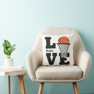 Individuelle Name Basketball Liebe Kissen