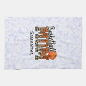 Individuelle Name Basketball Mama | Muttertag Geschirrtuch (Horizontal)