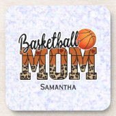 Individuelle Name Basketball Mama | Muttertag Getränkeuntersetzer (Vorderseite)