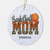Individuelle Name Basketball Mama | Muttertag Keramik Ornament (Links)