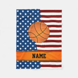 Individuelle Name Basketball patriotische Sternens Fleecedecke