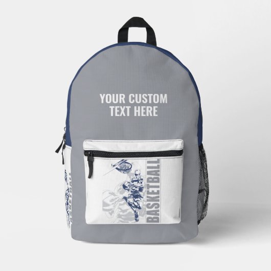 Individuelle Name Basketball Player Bedruckter Rucksack (Vorderseite)