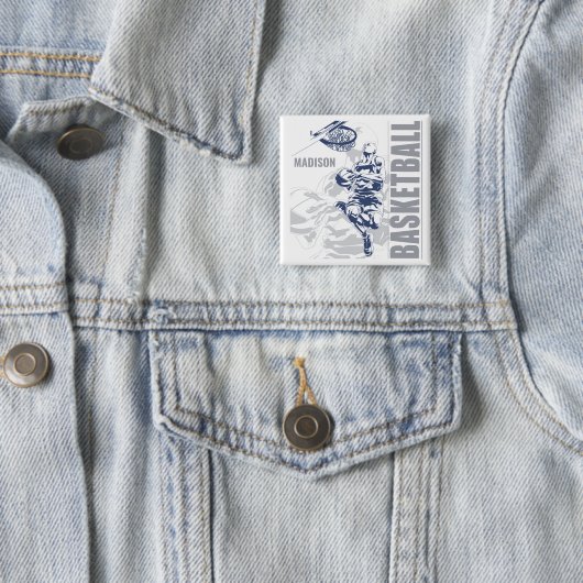 Individuelle Name Basketball Player Button (Beispiel)