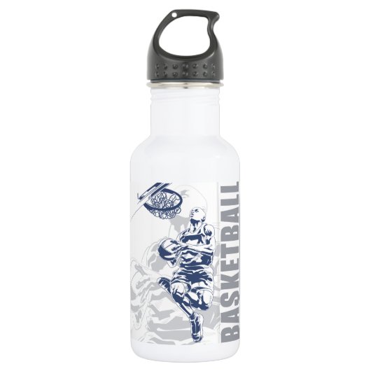 Individuelle Name Basketball Player Edelstahlflasche (Vorderseite)