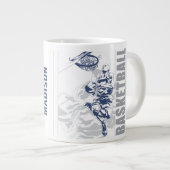 Individuelle Name Basketball Player Jumbo-Tasse (Vorderseite Rechts)
