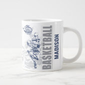 Individuelle Name Basketball Player Jumbo-Tasse (Rechts)