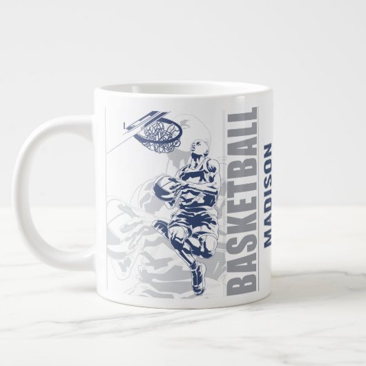 Individuelle Name Basketball Player Jumbo-Tasse (Links)