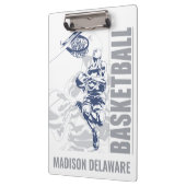 Individuelle Name Basketball Player Klemmbrett (Links)