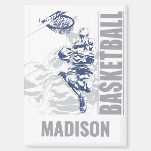 Individuelle Name Basketball Player Magnet