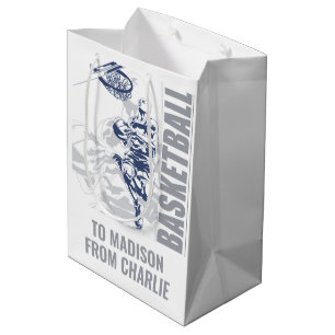 Individuelle Name Basketball Player Mittlere Geschenktüte