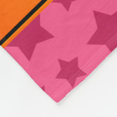 Individuelle Name Basketball Rosa Sterne Fleecedecke (Ecke)