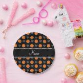 Individuelle Name-Basketball und -Herz Pappteller (Party)