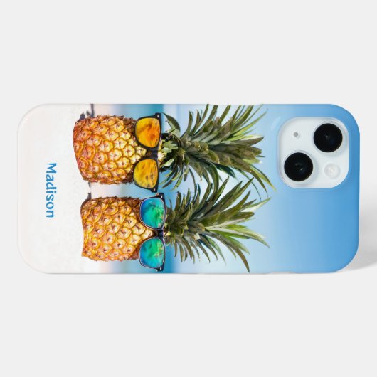Individuelle Name Beach Ananas Case-Mate iPhone Hülle (Rückseite (Horizontal))