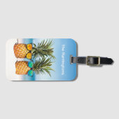 Individuelle Name Beach Ananas Gepäckanhänger (Vorderseite (Horizontal))