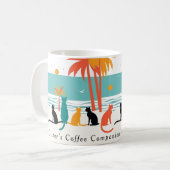 Individuelle Name Beach Cat Tasse (Vorderseite Links)
