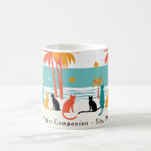 Individuelle Name Beach Cat Tasse (Mittel)