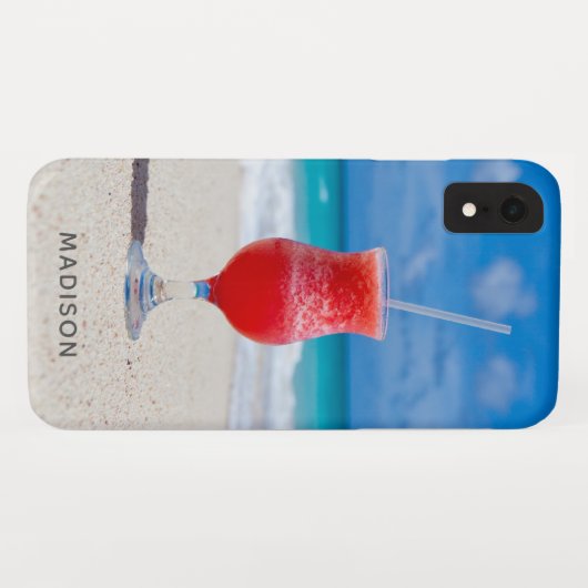 Individuelle Name Beach Coctail-Telefongehäuse Case-Mate iPhone Hülle (Rückseite (Horizontal))